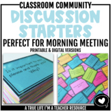Discussion Starters for Class Meetings | Journals | Writing