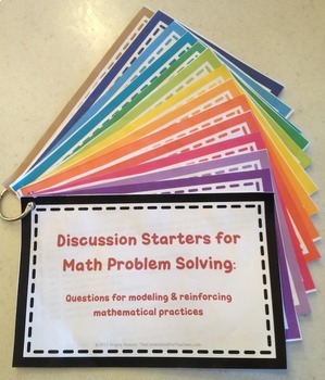 Discussion Starters For Math Problem Solving By Angela Watson Tpt