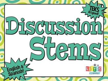 Preview of DISCUSSION STEMS - English & Spanish