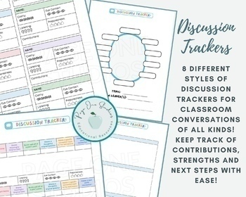 Preview of Discussion Trackers for All Subjects (Teacher and Student Friendly)