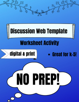 Preview of Discussion Web Worksheet/Template