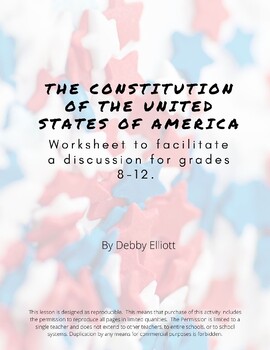 Preview of Discussion on the Constitution of the United States