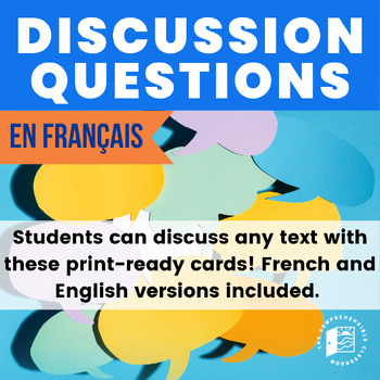 Preview of Discussion questions for stories plus forms & instructions - French