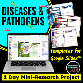 Preview of Disease & Pathogens Report | 1 Day Mini-Research Project Google Slides™ Activity