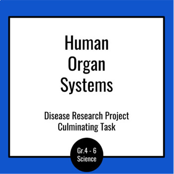Preview of Disease Research Project: Human Organ Systems Ontario Science - Digital Resource