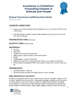 Preview of GloGerm Activity - Disease Transmission and Biosecurity Activity