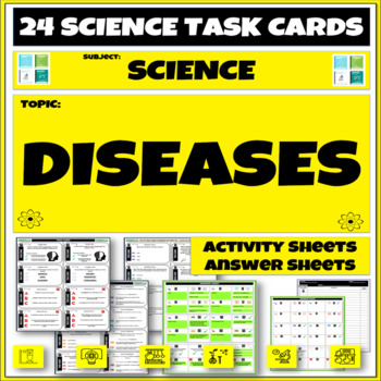 Preview of Diseases Science Biology Task Cards