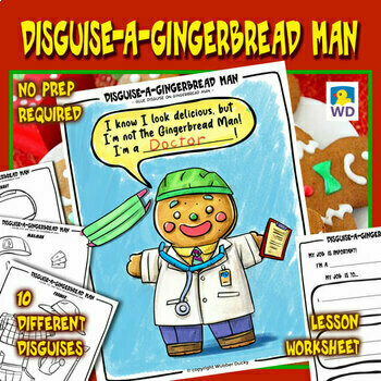 Preview of Disguise-A-Gingerbread Man - Christmas Activity