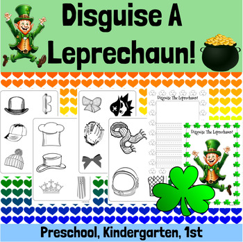 Preview of Disguise A Leprechaun Writing prompt, activity, craft bulletin board St Patricks