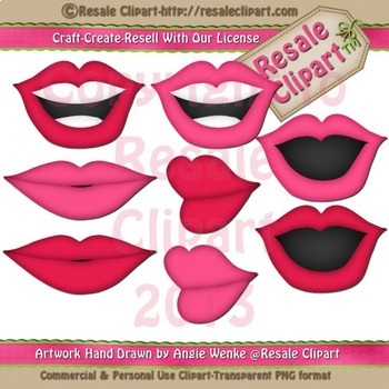 Preview of Disguise Party 4 Lips ClipArt