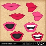 Disguise Party 4 Lips ClipArt - CU