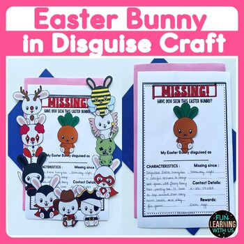 Preview of Disguise a Easter Bunny Family Project | Spring Writing Activity