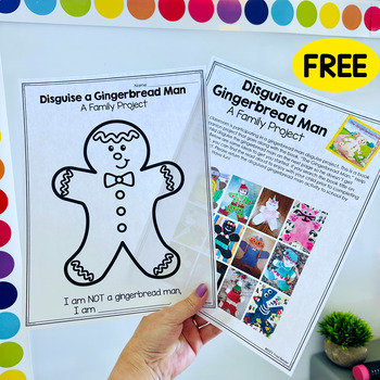 Preview of Disguise a Gingerbread Man Family Engagement Project & Activity for December