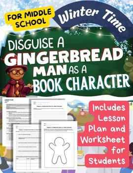 Preview of Disguise a Gingerbread Man as a Book Character Middle School ELA Fun Activity