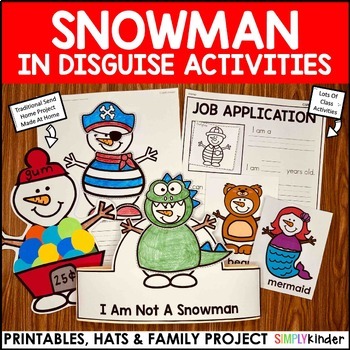 Preview of Disguise a Snowman Writing & Craft, Snowman in Disguise Project, Bulletin Board