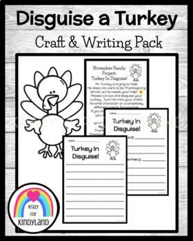 Preview of Disguise a Turkey Activity: Turkey Craft and Writing for Thanksgiving