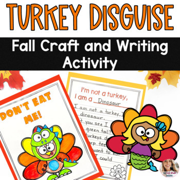 Preview of Disguise a Turkey Fall Thanksgiving Craft and Writing