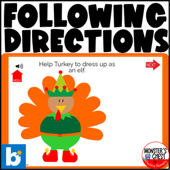 Preview of Disguise a Turkey Following Directions Boom Cards Thanksgiving