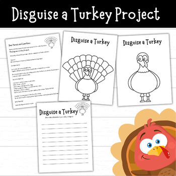 Preview of Disguise a Turkey Project Printable Pack