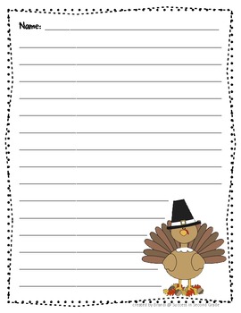 turkey writing paper