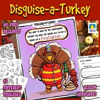 Preview of Disguise-a-Turkey - Thanksgiving Craft