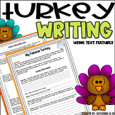 Disguise a Turkey Thanksgiving Writing & Text Features Act