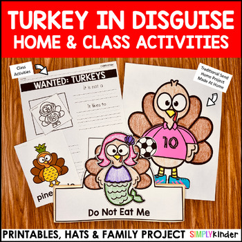Preview of Disguise a Turkey Writing & Craft, Turkey in Disguise Letter & Project