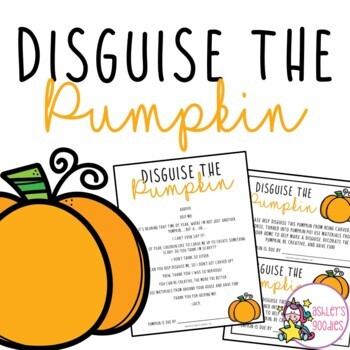 Preview of Disguise the Pumpkin Activity