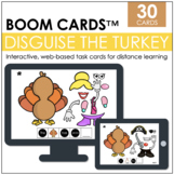 Disguise the Turkey BOOM CARDS™ | Digital Task Cards