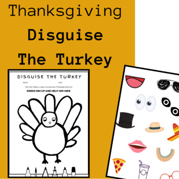 Preview of Disguise the Turkey Thanksgiving Worksheet