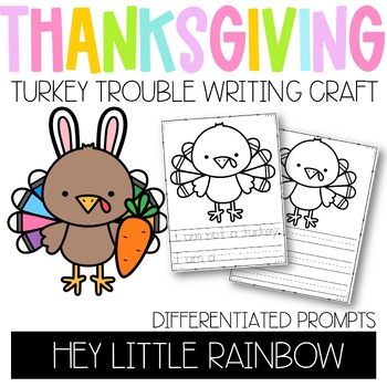 Preview of Disguise the Turkey! Thanksgiving Writing Craftivity | Kindergarten, 1st Grade