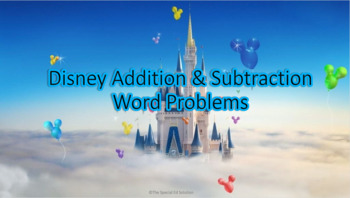 Preview of Disney Addition and Subtraction Word Problems