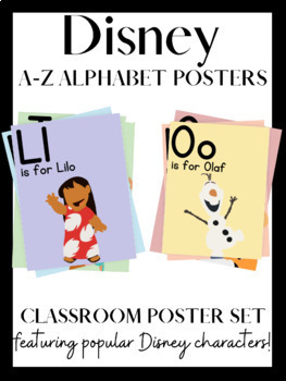 Preview of Disney Alphabet A-Z | Classroom Decor