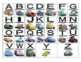 Cars Uppercase Alphabet Organizer