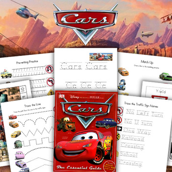 Preview of Disney Cars preschool learning activity pack