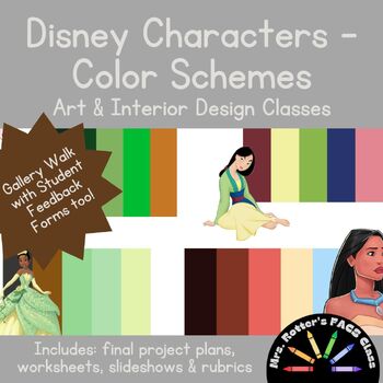 Preview of Disney Character Color Analysis Lesson Plan - FACS & Art Classes