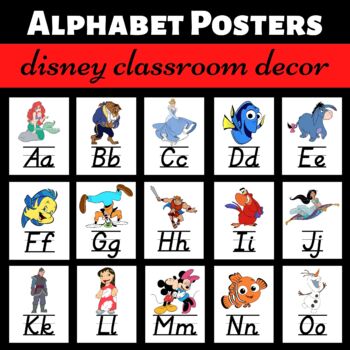 Preview of Disney Characters Alphabet Posters