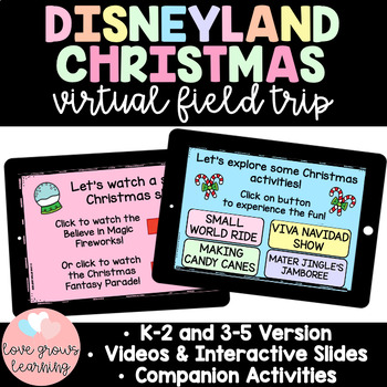 Preview of Disney Christmas Virtual Field Trip Disneyland - Christmas Party Activities