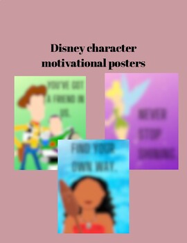 Preview of Disney Classroom Decor Motivational Posters