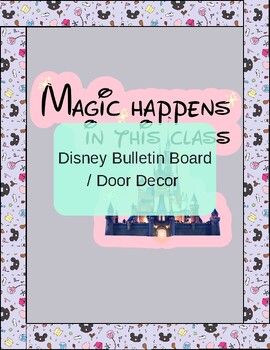 Preview of Disney Classroom Themed Bulletin Board / Door Decor Set - Ready to Print
