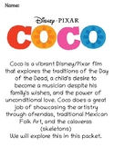 Disney Coco Floral Design Project Packet