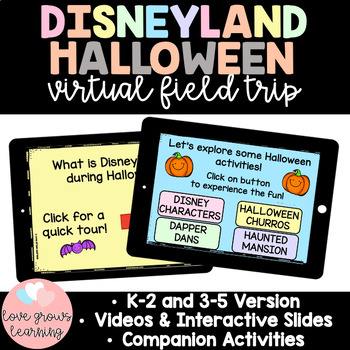 Preview of Disney Halloween Virtual Field Trip Disneyland - Halloween Activities