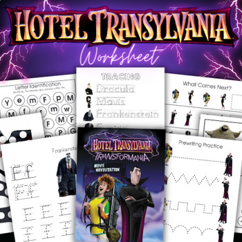 Preview of Disney Hotel Transylvania Worksheets and Activity Sheets