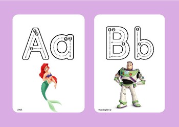 Preview of Disney Inspired Alphabet Flashcards and Classroom Decor