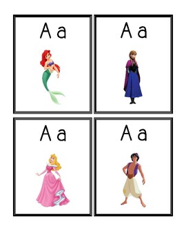 Disney Inspired Letter Flashcards