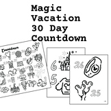 Disney Inspired Magic Vacation 30 Day Countdown with Color