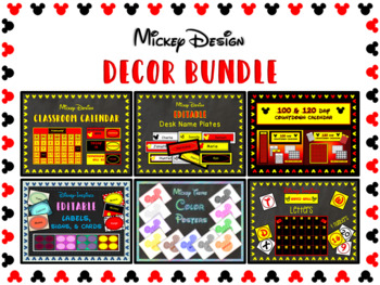 Eureka 845665 Disney Retro Mickey Mouse Poses Decorative Classroom and  Bulletin Board Trim for Teachers, 2.25