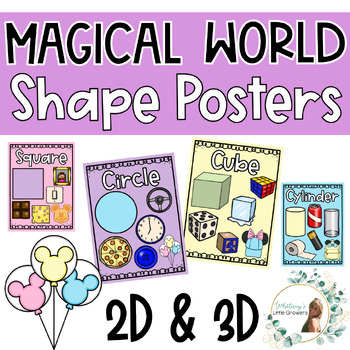 Preview of Disney Magical World Shape Décor Posters. 2D & 3D Shapes