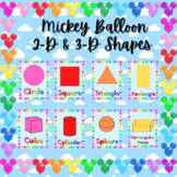 Disney Mickey Mouse Balloon 2-D & 3-D Shapes Posters