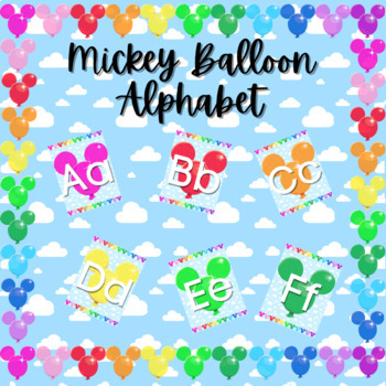 Preview of Disney Mickey Mouse Balloon Alphabet